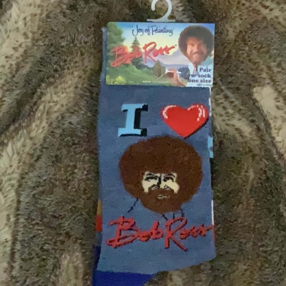Nwt Bob Ross unisex crew socks one size